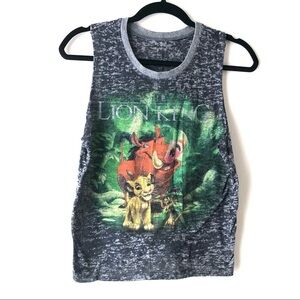 🛍4/$25!F21 The Lion King Heather Gray Muscle Tank